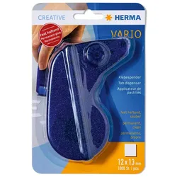 HERMA Klebespender Vario, fest haftend, blau, 1000 Klebestücke
