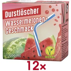 Durstlöscher Erfrischungsgetränk Trinkpäckchen »Wassermelone« 12 Stück
