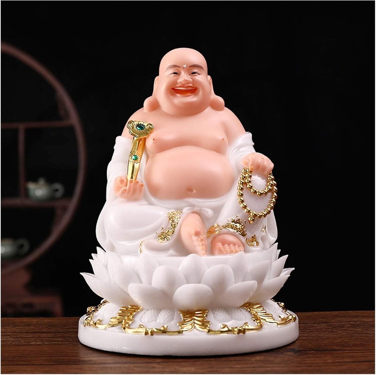 Boeddha beeld Happy Buddha Feng Shui decoratie OneColor