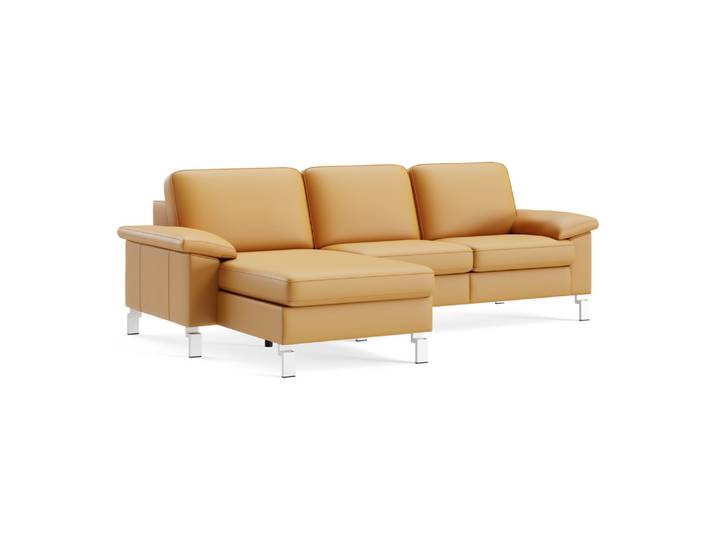 Ecksofa Classica-8011, Johann Jakob, kat. j, mercury curcuma, Leder