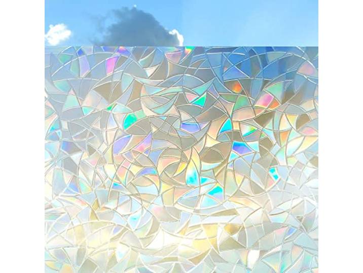 Bilderwelten 3D Regenbogen-Effekt Fensterfolie statisch haftend, Größe HxB: 200x44,5 cm