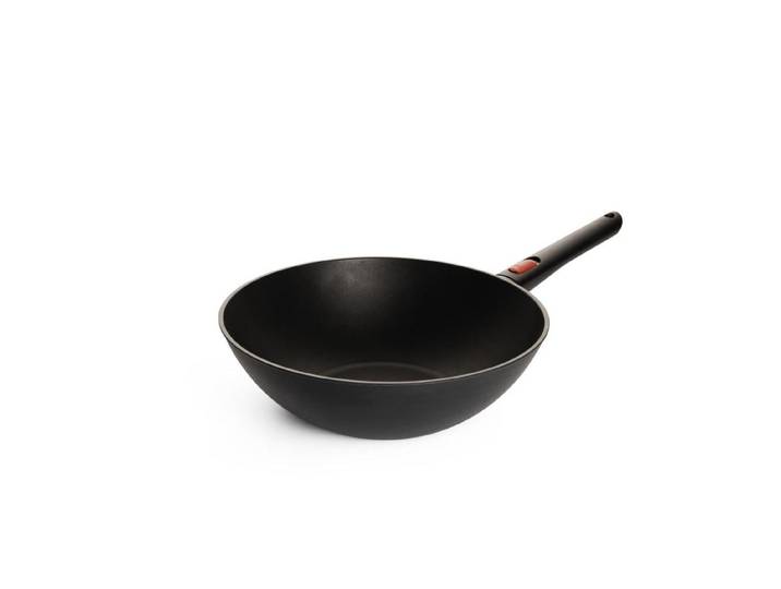 Wok WOLL Eco Lite 30 cm mit abnehmbarem Griff , schwarz, H:10cm Ø:30cm, Pfannen, Wok