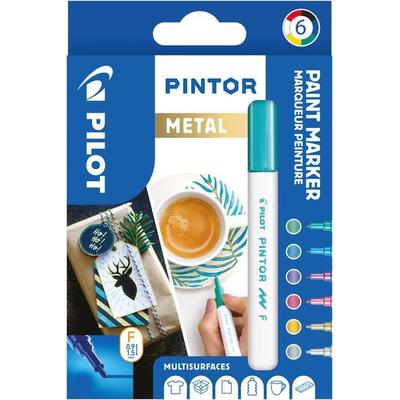 PILOT Marker Pintor Metallic fein 6er Set