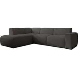 ECKSOFA L Form Didim Grau 292/220/78 cm – großes Sofa stilvoll & bequem L