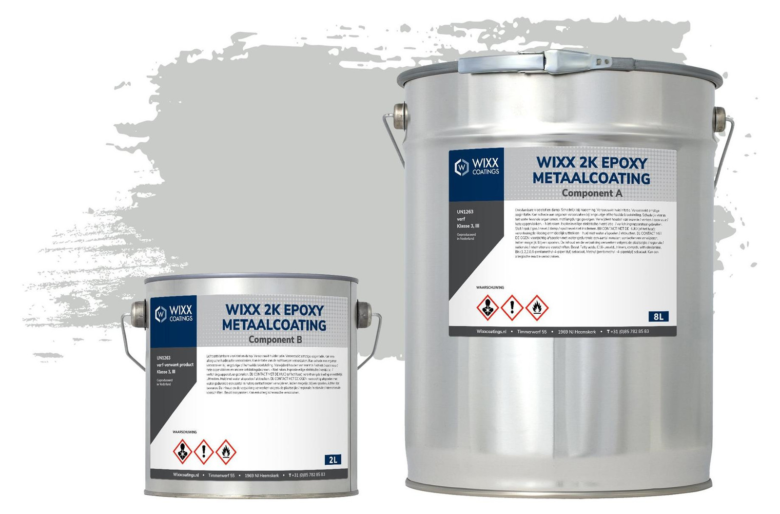 Wixx 2K Epoxy Metaalcoating RAL 7035 Lichtgrijs 5L
