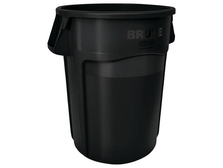 Rubbermaid Commercial Products Brute Behälter mit Luftkanälen Robuster Mülleimer aus Kunststoff 167 l, Schwarz