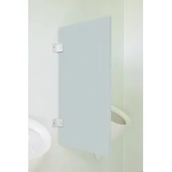 Standard Urinaltrennwand Novara aus Holzwerkstoff Silber