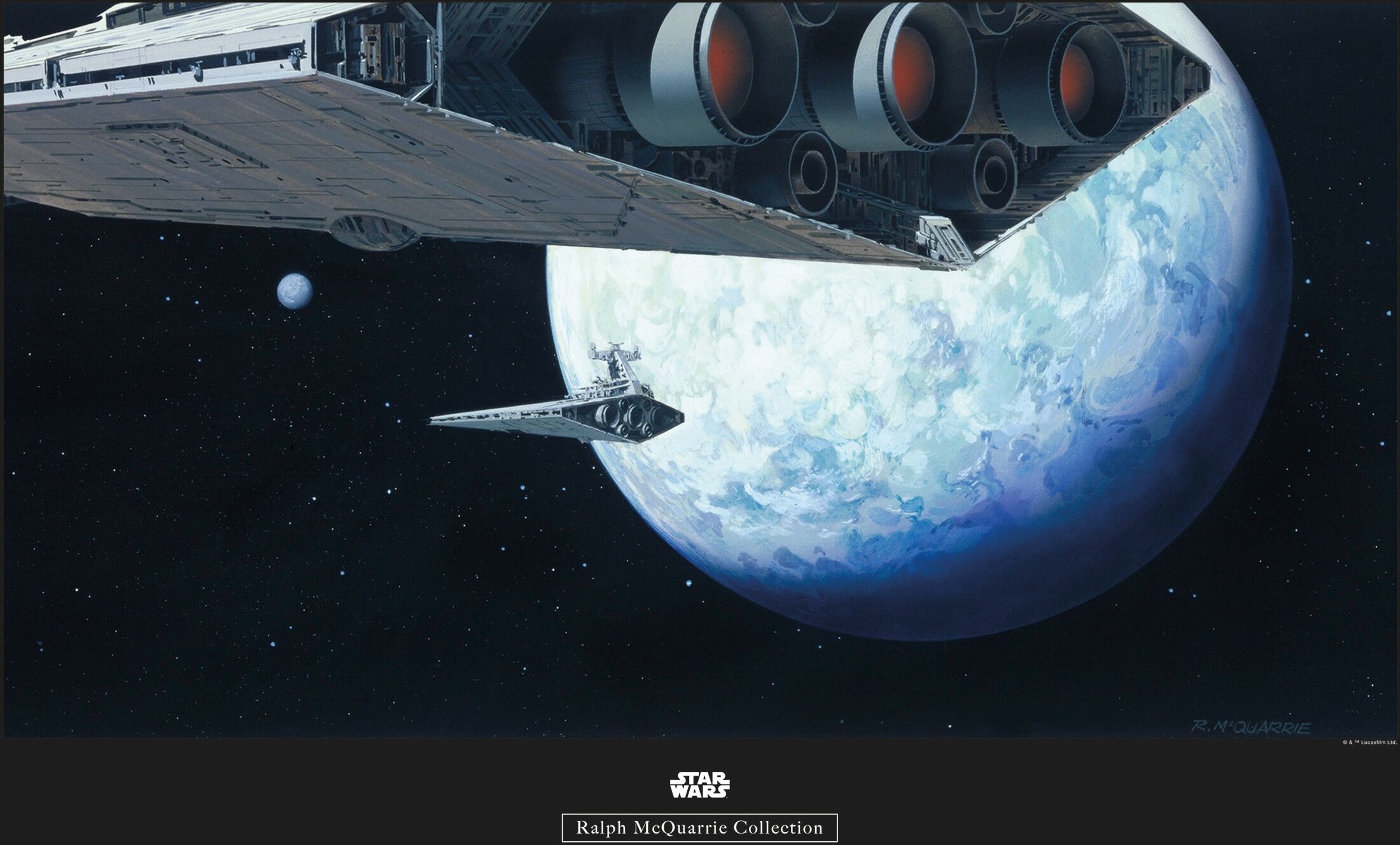 Bild KOMAR "Star Wars Classic RMQ Hoth Orbit", bunt (farbe bild(er): bunt), B:70cm H:50cm, Holz, Papier, Bilder, Bild, Wandbild zur Dekoration im Kinderzimmer - ohne Rahmen farbe bild(er): bunt B/H/T: 70cm x 50cm, Star Wars, 1 Stk.