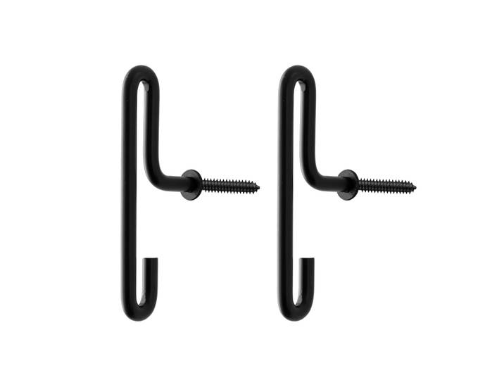 MOEBE Crochet mural Moebe petit lot de 2 Noir