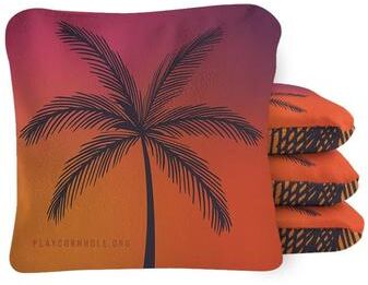 Skip's Garage Tropical Sunset Dual Sided Cornhole Bags