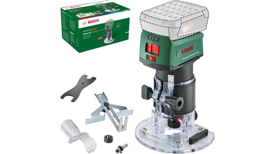 BOSCH Home & Garden Akku-Fräse Advanced 18V Set 06039D5000