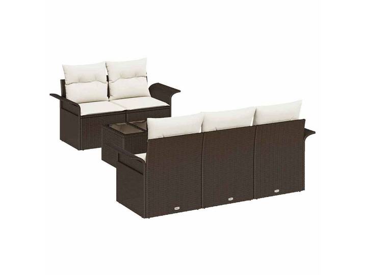 vidaXL Gartenlounge-Set Sofa Set 6 stk. Braun Poly-Rattan, (6-tlg)