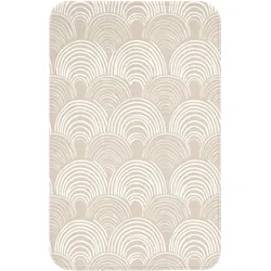 WC-VORLEGER Wellen - Textur - Beige WC Teppich 50x80 cm