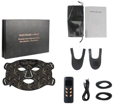 Uplifted Finds Professional 8 Color Silicone LED Facial Mask & Neck Phototherapy System only Mask With Box