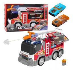 Lean Toys Feuerwehrauto Feuerwehr fahren bewegliche Elemente Lichter Geräusche (66583534)