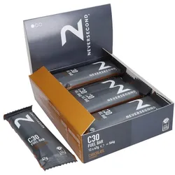 NEVERSECOND Energieriegel C30 Fuel Bar Schokolade 47g | 12 Riegel Box