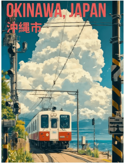 Inspire Picks Tokyo Rainy Night Railway Canvas Print Retro Japanese Cityscape Wall Art Decor 10 30x40cm No Frame