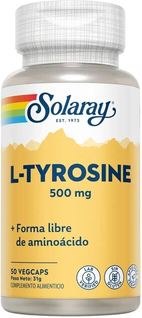 Solaray L-TIROSINA 500mg 50 Cápsulas