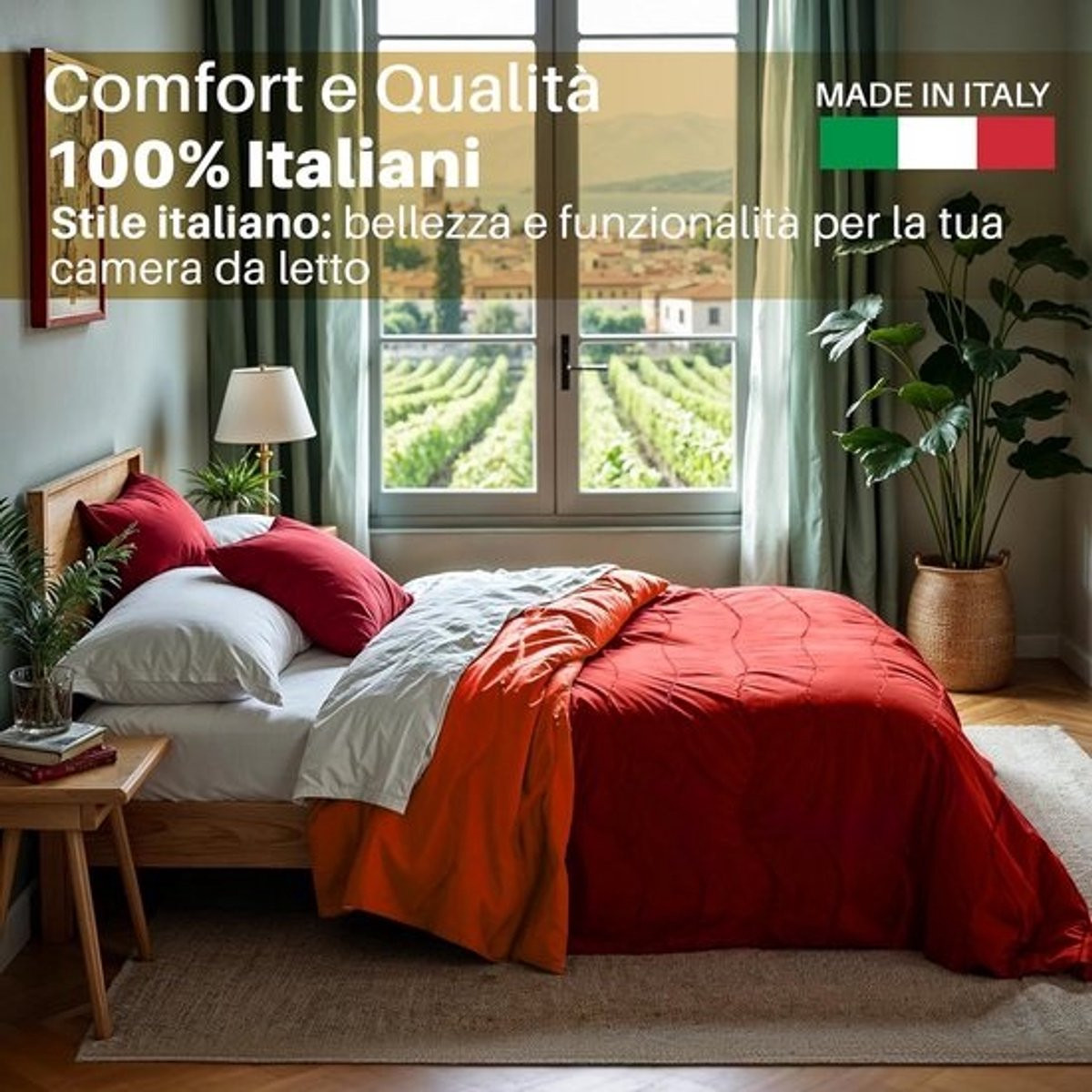 Extra Warm Winter Dekbed Dubbelzijdig Bordeaux/Beige Anallergisch 250x250 cm