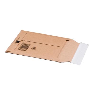 VEPATIM 100 Wellpappe Versandtaschen 145x190mm bis 25mm Höhe Selbstklebeverschluss Aufreißfaden für CD braun