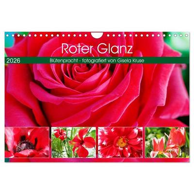 Roter Glanz Blütenpracht (Wandkalender 2026 DIN A4 quer), CALVENDO Monatskalender