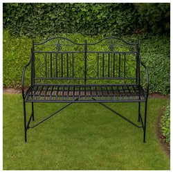 HTI-Living Gartenbank Schwarz Metallbank Celia