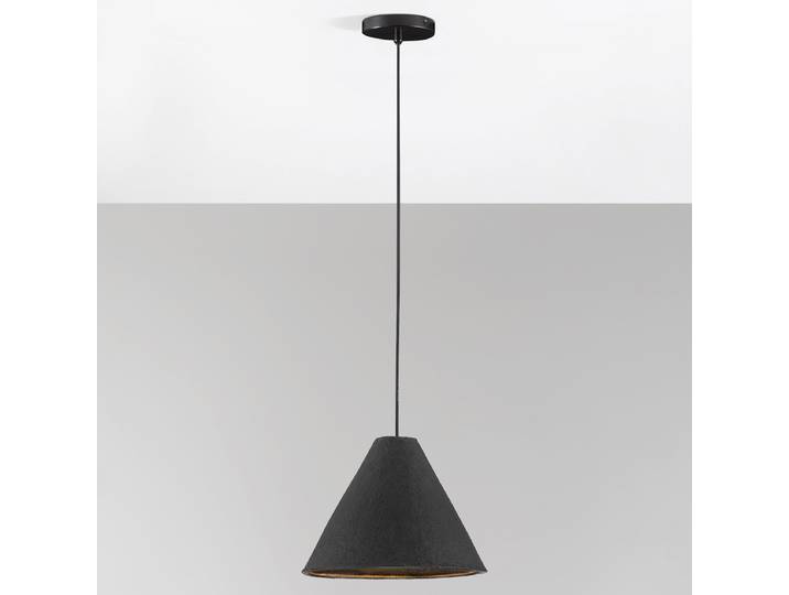 Suspension Joelle type A Ø 30cm Noir/Noir Papier mâché E27