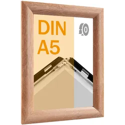 Klapprahmen A5, selbstklebend holzoptik hell  | Gehrung, Aluminium