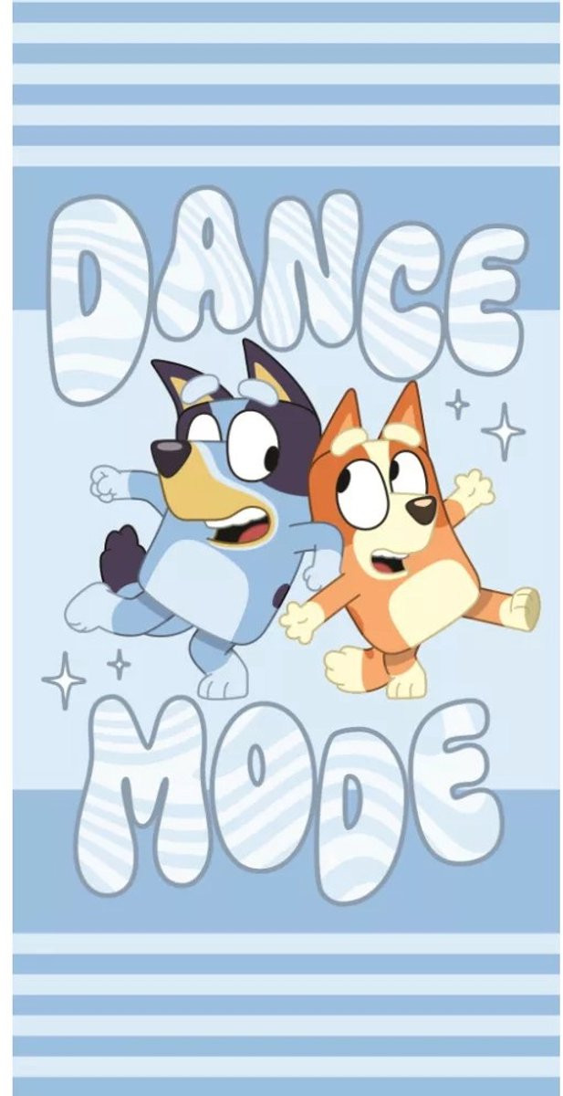 Bluey strandlaken Dance Mode extra absorberend katoen 70 x 140 cm