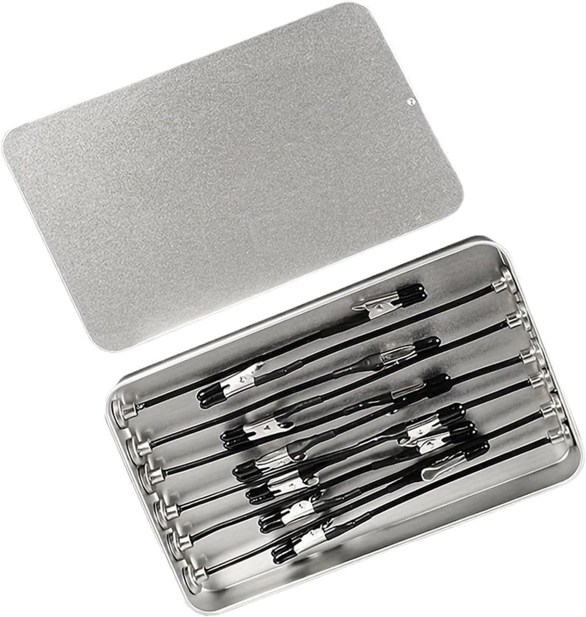 Set van 12 zilveren magnetische modelhouders voor gedetailleerd hobbywerk en schilderen