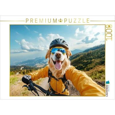 CALVENDO Puzzle Der Trail ruft und ich belle zurück | 1000 Teile Lege-Größe 64x48cm Foto-Puzzle für glückliche Stunden