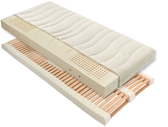 Schlafsystem „Maria & Lamellenrost“ 90 x 220 cm H4 Baumwolle