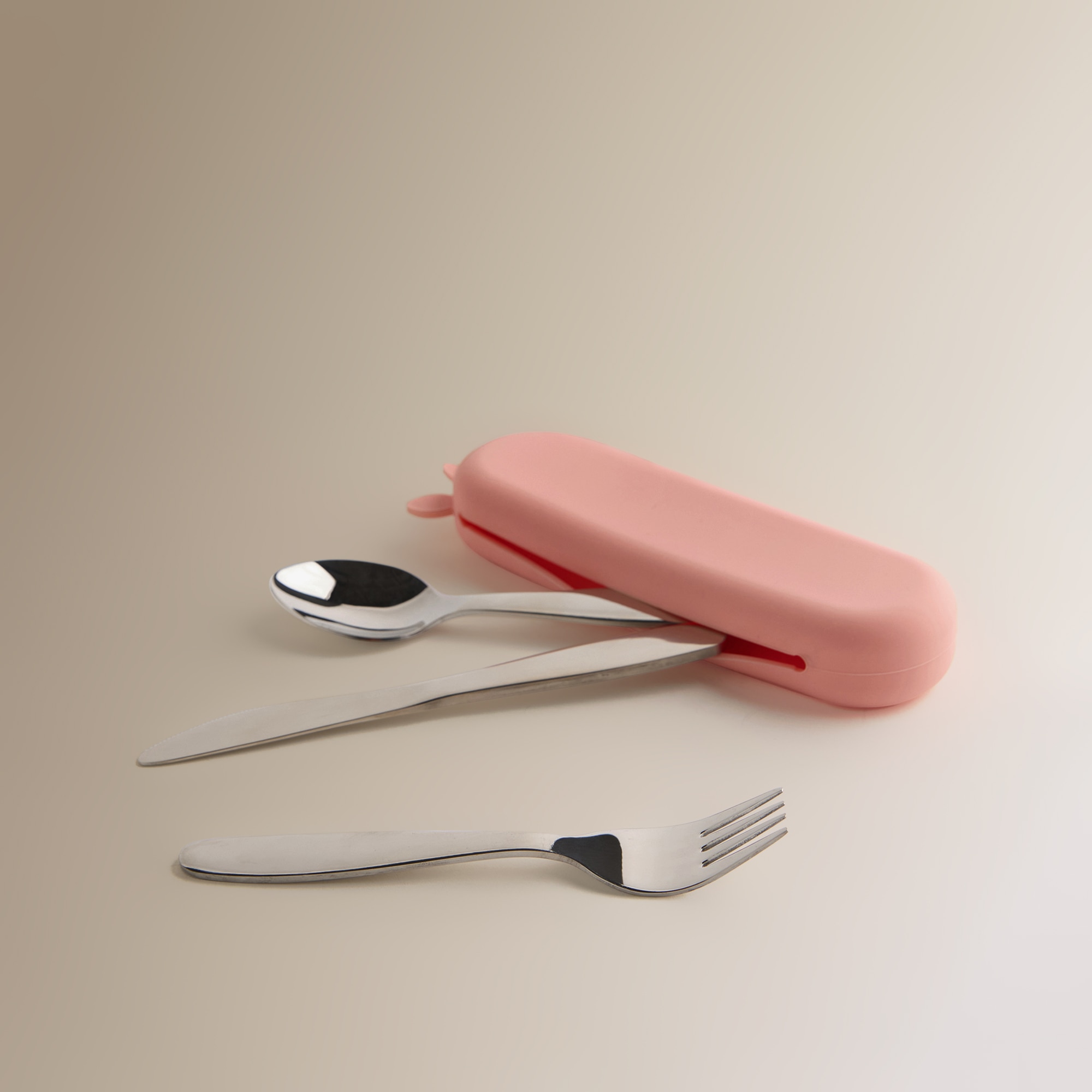 El Corte Inglés Set de 3 cubiertos infantiles Unicornio. Rosa