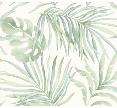 York Wallcoverings Paradise Palm Light Green Wallpaper