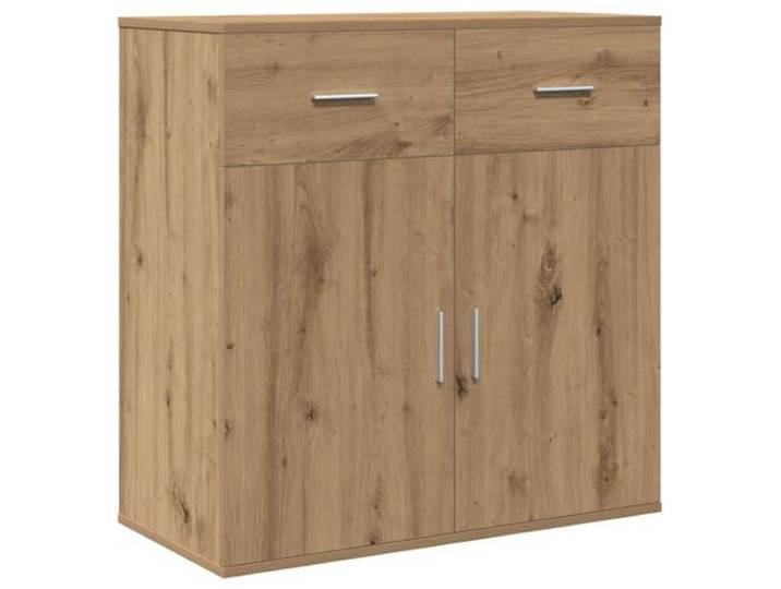 KGFHERENB Sideboard Artisan-Eiche 78x38x80 cm Holzwerkstoff Kommode Vielseitiger Anrichteschrank für Wohnzimmer und Schlafzimmer mit 2 Türen, 2 Schubladen und metallenen Scharnieren.