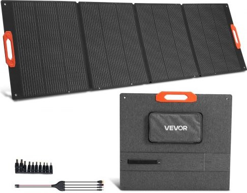 VEVOR Monokristallijne opvouwbare zonnepanelen 300W met ETFE, MC4-uitgang en 10-in-1 DC-adapters, IP67 waterdicht voor kamperen en wandelen