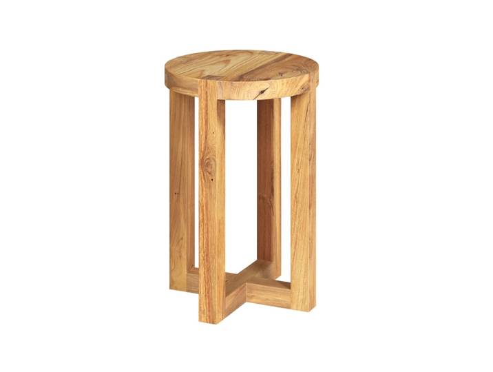 Tabouret rond en bois de teck recyclé h45,5 cm