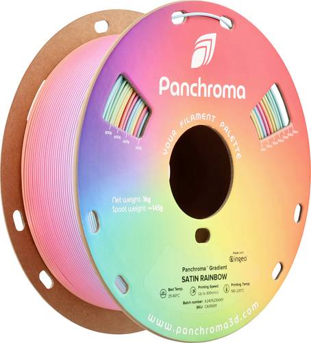 Polymaker CA05001 Panchroma Gradient Satin Filament PLA Mehrfarbig, Satiniert 1.75mm 1000g Regenbogen 1St.