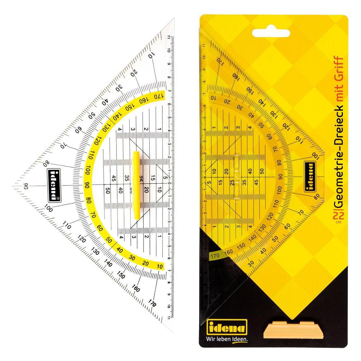 Idena Geo-Dreieck 22cm gross, mit Griff (22 cm, Kunststoff) (22658114)