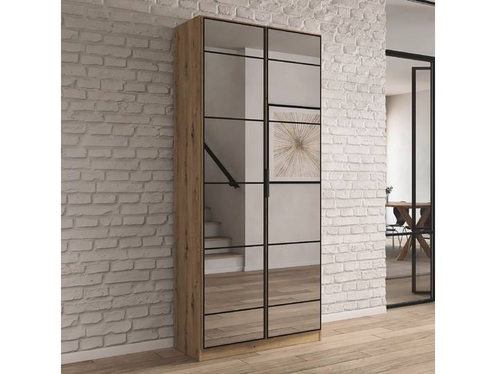home24 Halkast Acero 91cm bruin/Artisan eikenhouten look