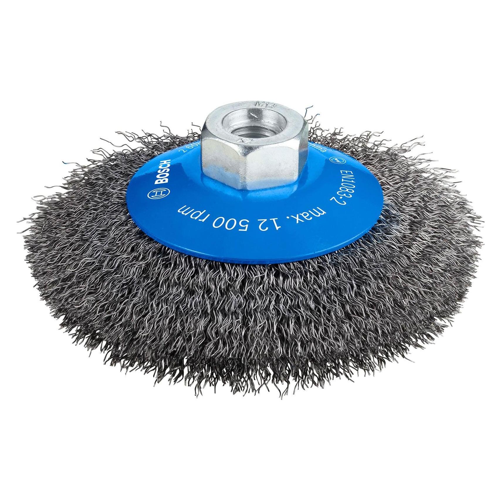 Bosch Professional Zubehör PRO Metal clean Kegelbürste, 115 x 0,3 mm, Gewinde (2608622101)