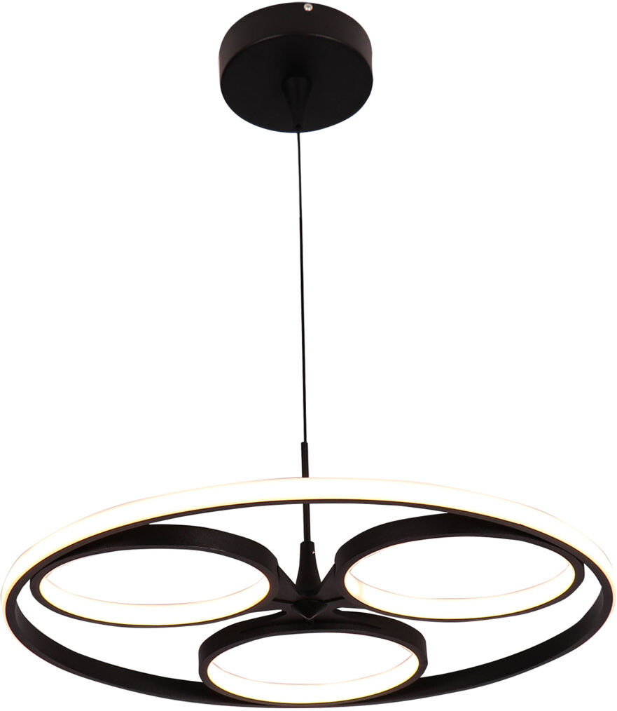 Metro 4 - Light Matte Black LED Novelty Pendant Matte Black 15.50" H x 50" W