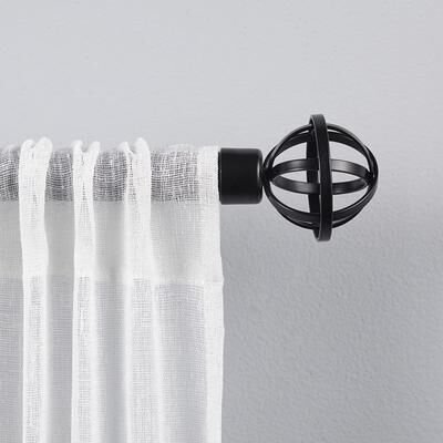 ATI Home Jetson 1"" Adjustable Curtain Rod and Finial Set"
