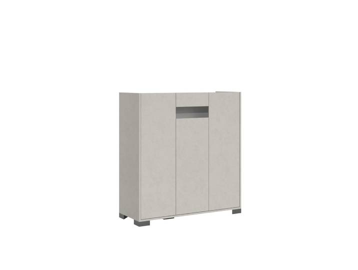 Buffet haut 3 portes 103x35x110 cm effet bois cachemire