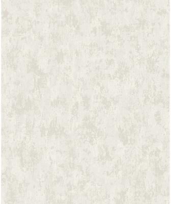 A-Street Prints Haliya White Metallic Plaster Wallpaper