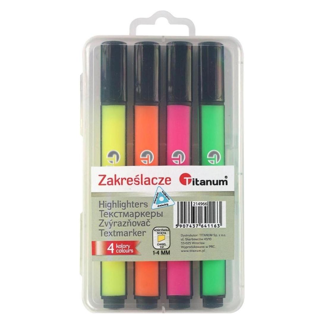 Titanum Dreieckige Textmarker in 4 Farben (4x) (47591808)