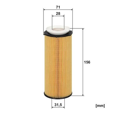 FILTRON Ölfilter OE 672/3 Filtereinsatz 155mm für BMW