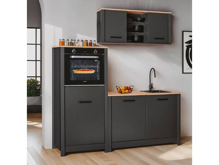 Cuisine Sicilia - Type A 200 x 167 x 60cm Gris/Gris
