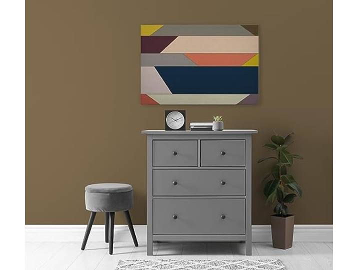 Leinwandbild Grafik abstrakt Kunst - Kunstdruck bunt blau - 90x60 cm Querformat - Moderne Wanddekoration Schlafzimmer Wohnzimmer Küche - Bild auf Keilrahmen