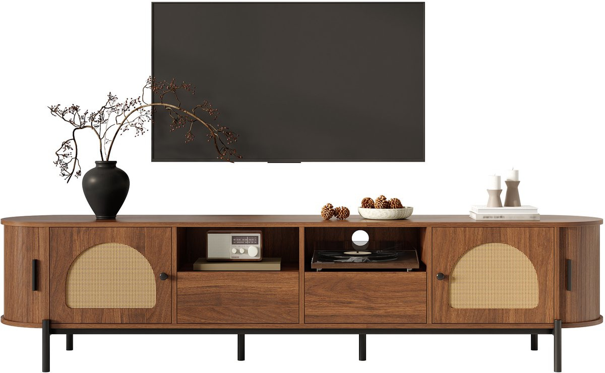 Clruro TV-meubel Mid-Century Scandinavisch Design Eikenhout